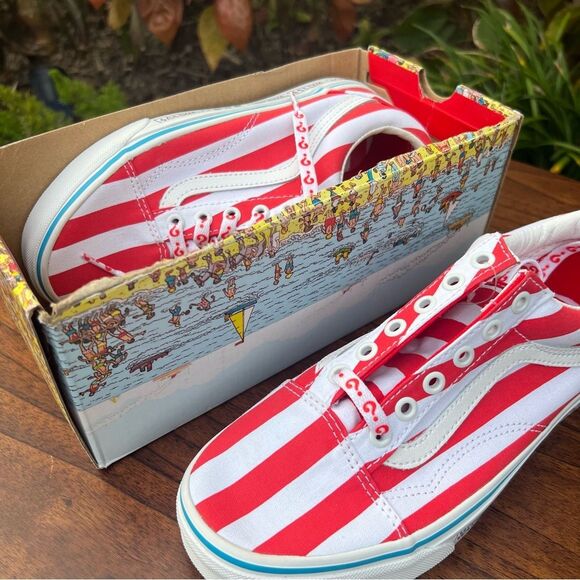 Vans Where’s Waldo? Old Skool sneakers LIMITED EDITION men’s 5 - women’s 6.5 NWT - Picture 7 of 9